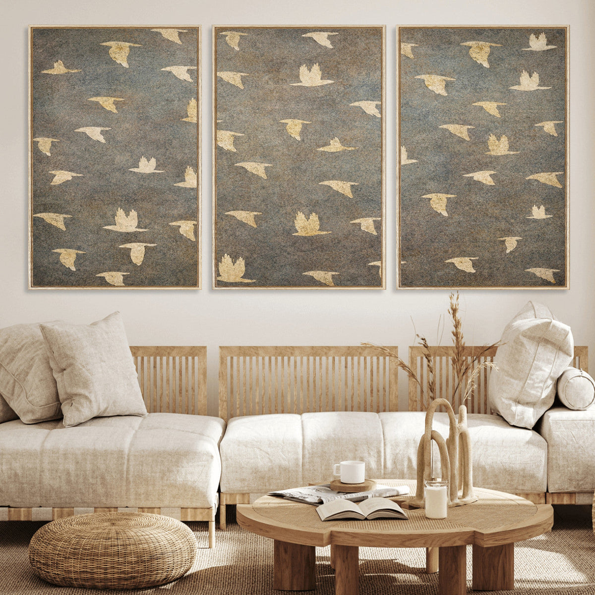 Abstract Birds Wall Art Canvas Print