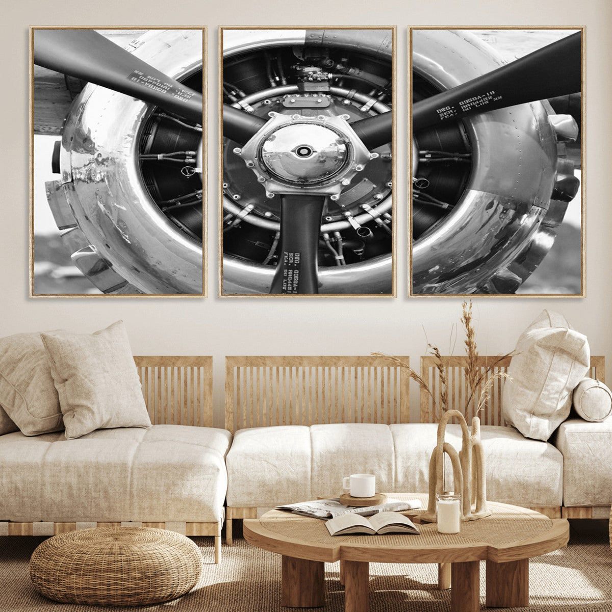 Vintage Airplane Wall Art Canvas Print