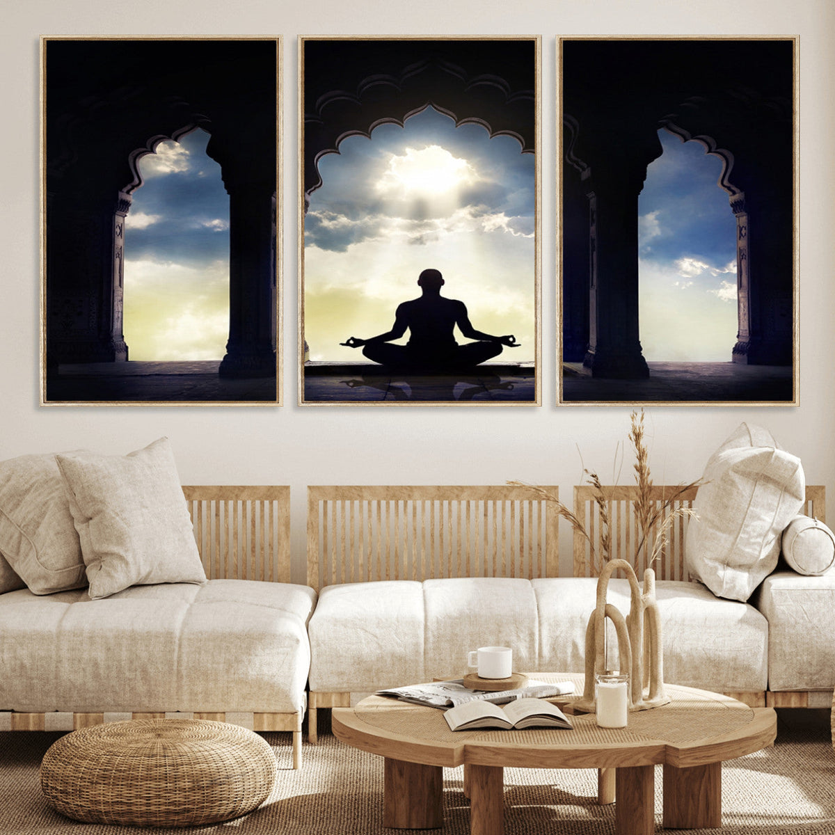 Women and Yoga Wall Art Canvas Print