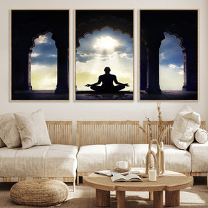 Women and Yoga Wall Art Canvas Print