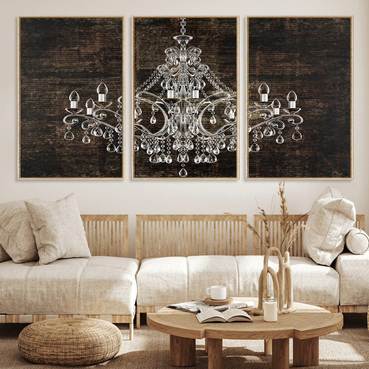 Rustic Chandelier Canvas Print
