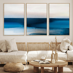 Dark Blue Abstract Wall Art Canvas Print