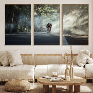 Cycling Road Bike in the Morning, Cycling Road Bike Canvas