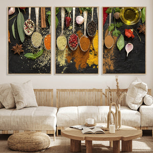 Kitchen Spice Wall Art Canvas Print