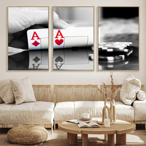 Aces Poker Art Poker Game Wall Art Canvas Print