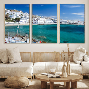 Santorini Wall Art Canvas Print
