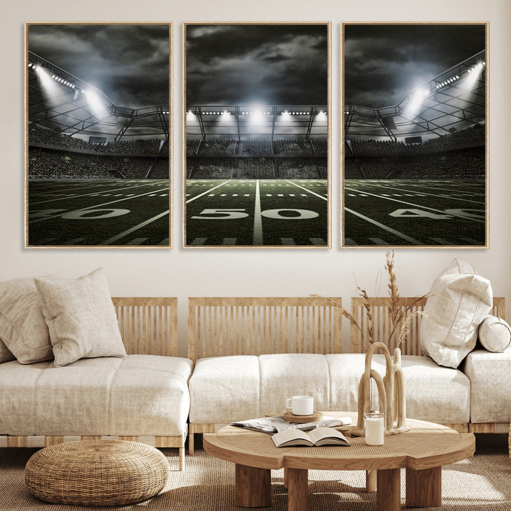 American Football Stadium Wall Art Canvas Print, Stadium