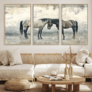 Chines Style Majestic Horses Wall Art | Ready to Hang and