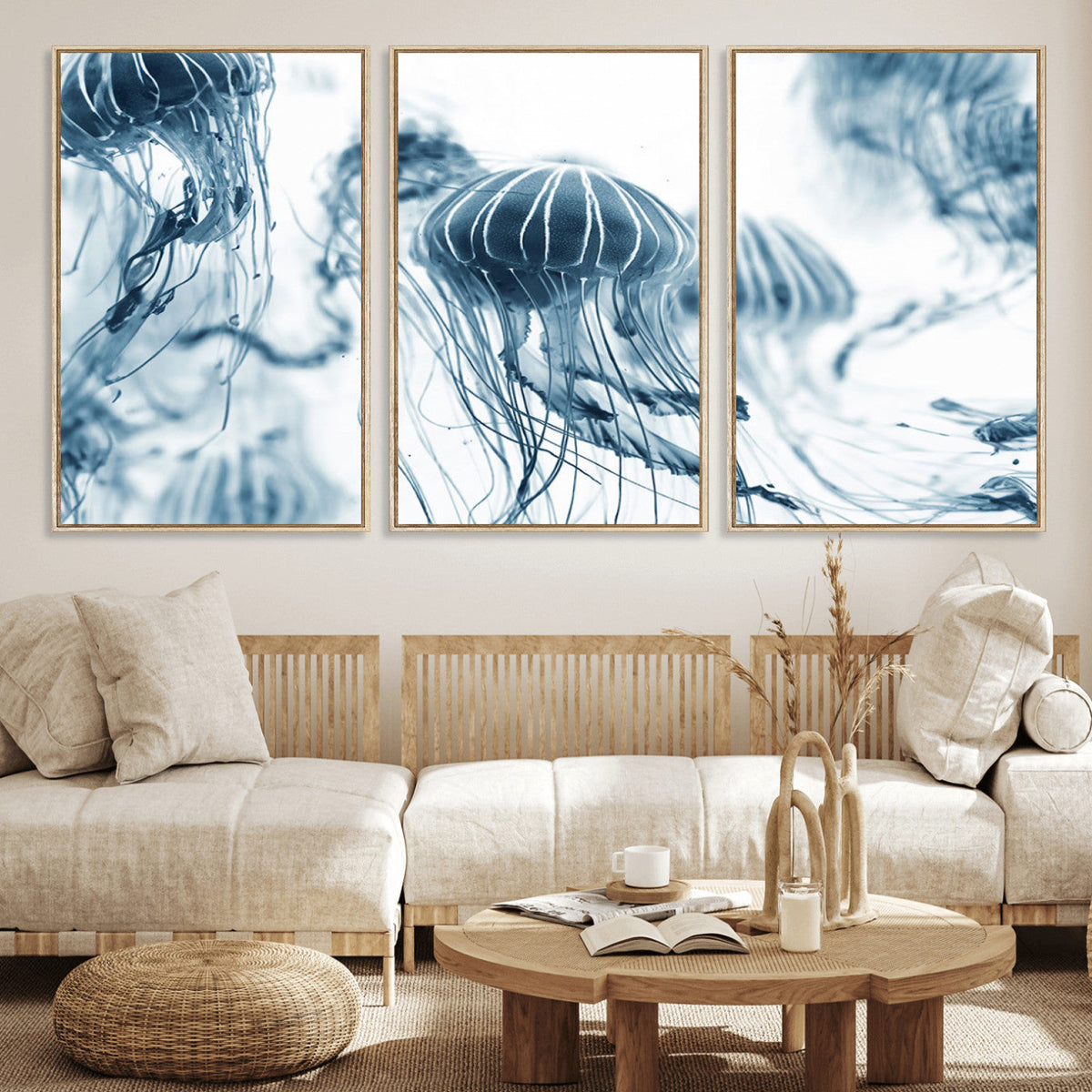 Abstract Jellyfish Canvas Print Wall Art