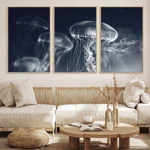 Jellyfish Wall Art Canvas Print, Modern Abstract Jellyfish