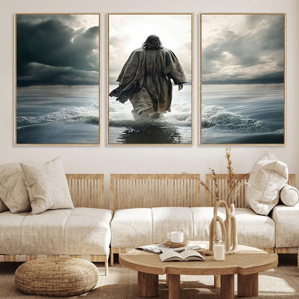 Jesus Walking on Water Wall Art | Canvas Print | Ready to