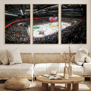 Vaudoise Lausanne Ice Hockey Arena Stadium Wall Art Canvas,