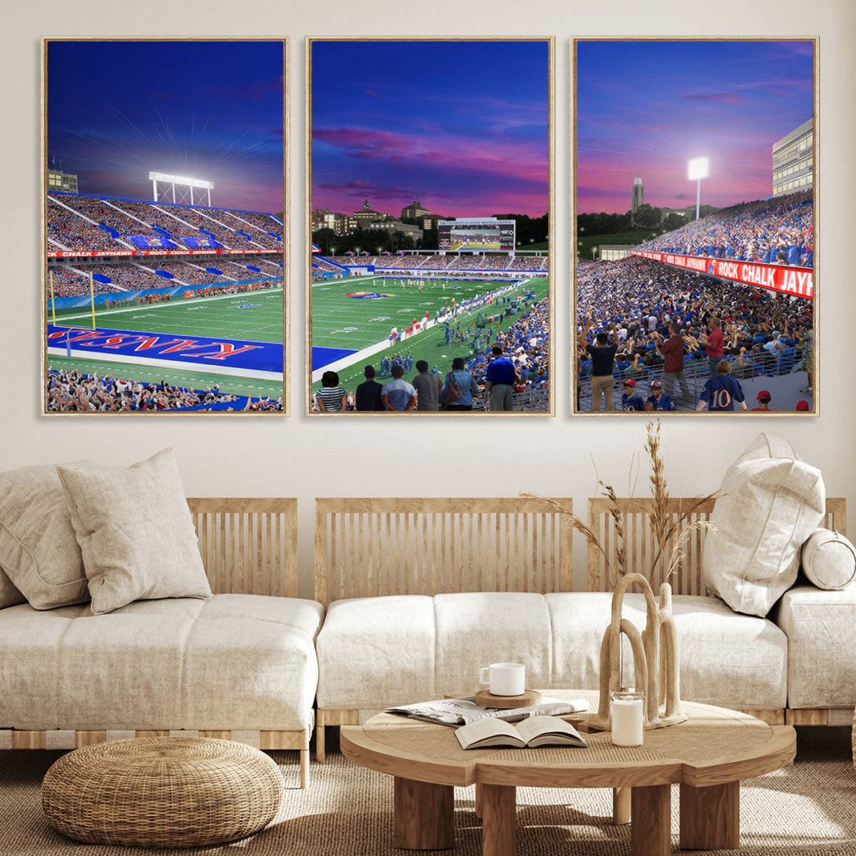 University of Kansas Jayhawks Football Team Print Canvas-