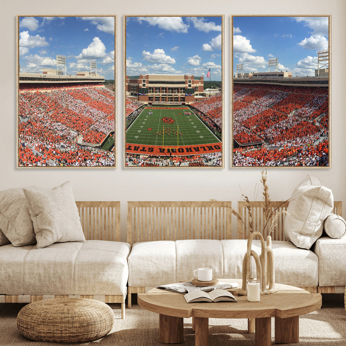 Oklahoma State Cowboys Football Team Print - Stillwater