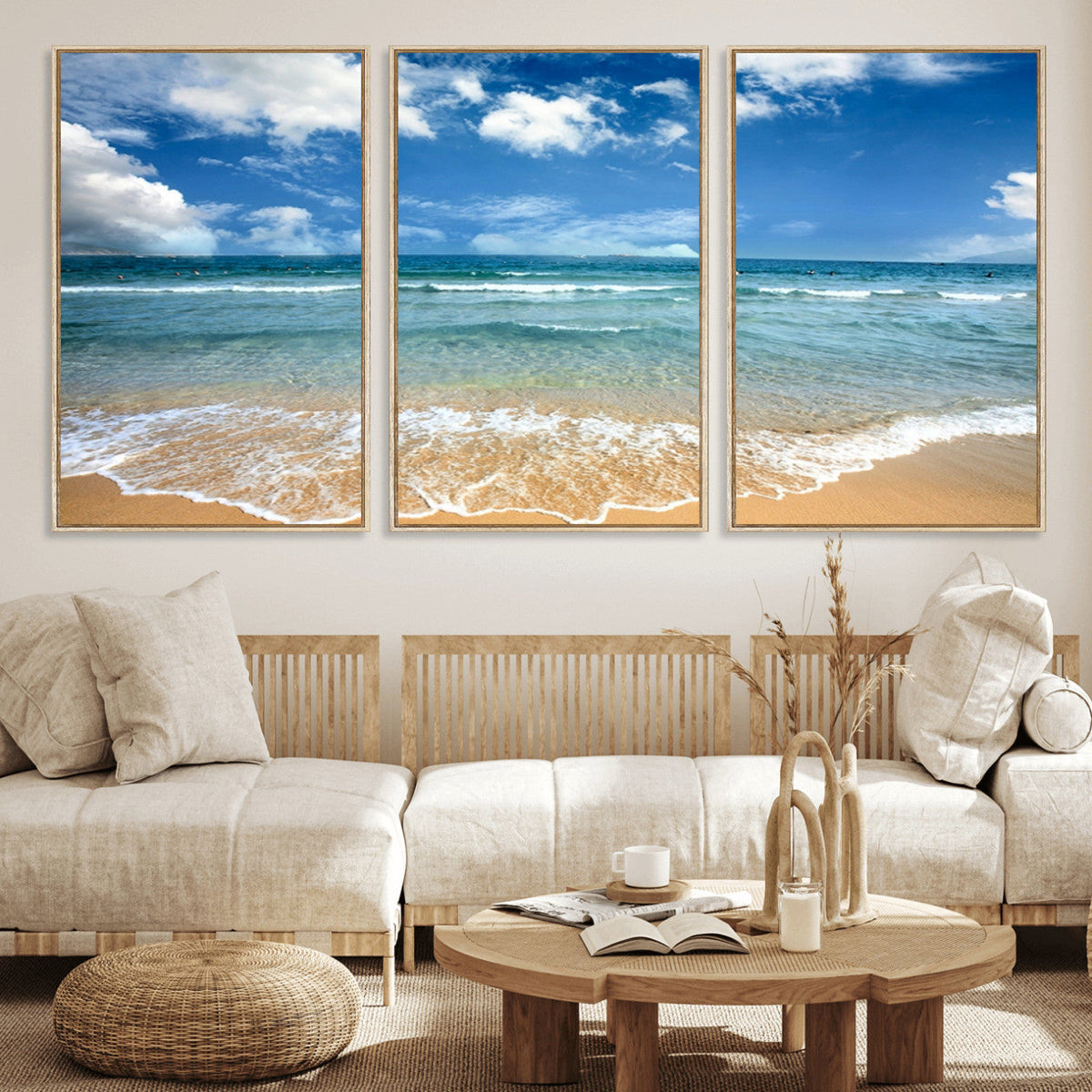 Sea View From the Beach Canvas Print