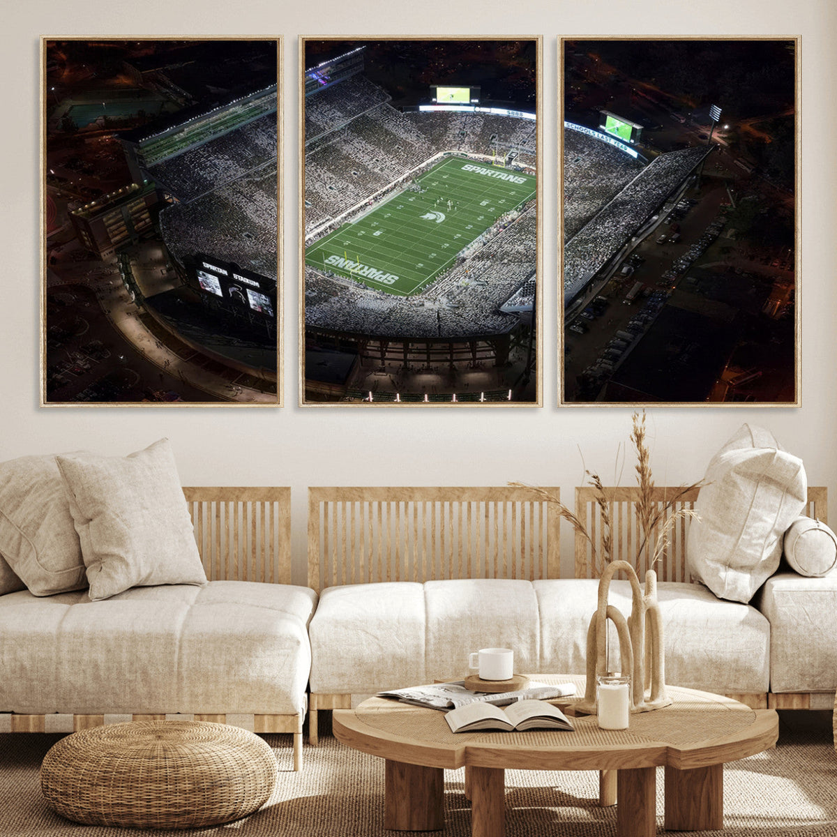 Michigan State Spartans Football Team Print - East Lansing