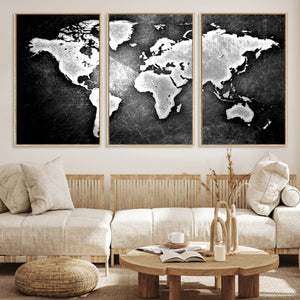 World Map Wall Art Canvas Print – Framed Wall Art for