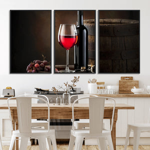 Red Wine and Bottle Canvas Print