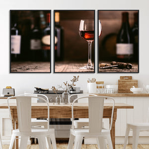 Red Wine and Bottle Canvas Print