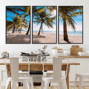 Palm Beach Tropical Island Wall Art Canvas Print