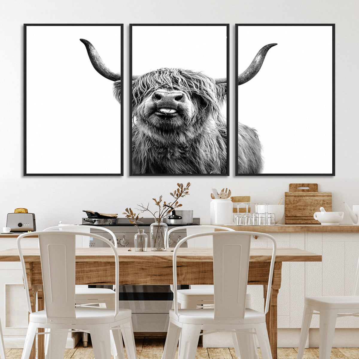 Fanny Scottish Highland Cow Cattle Art Print Farmhouse Wall
