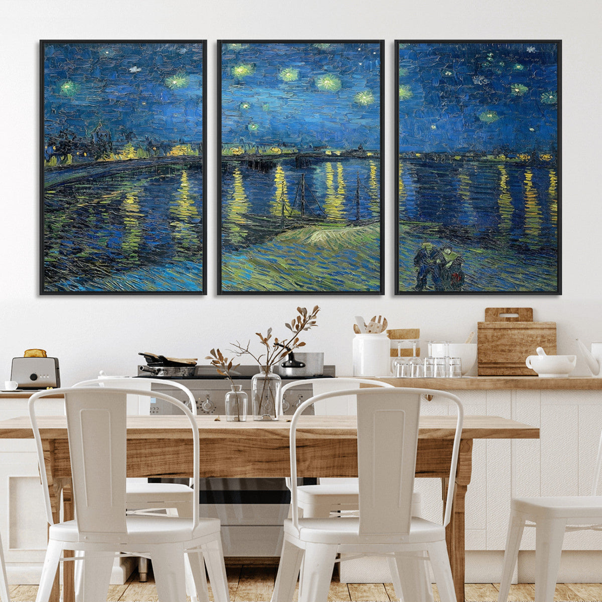 Vincent van Gogh Starry Night over the Rhone Abstract Wall