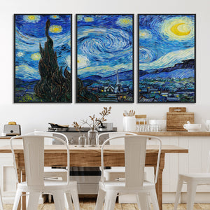 Vincent Van Gogh The Starry Night Abstract Wall Art Canvas