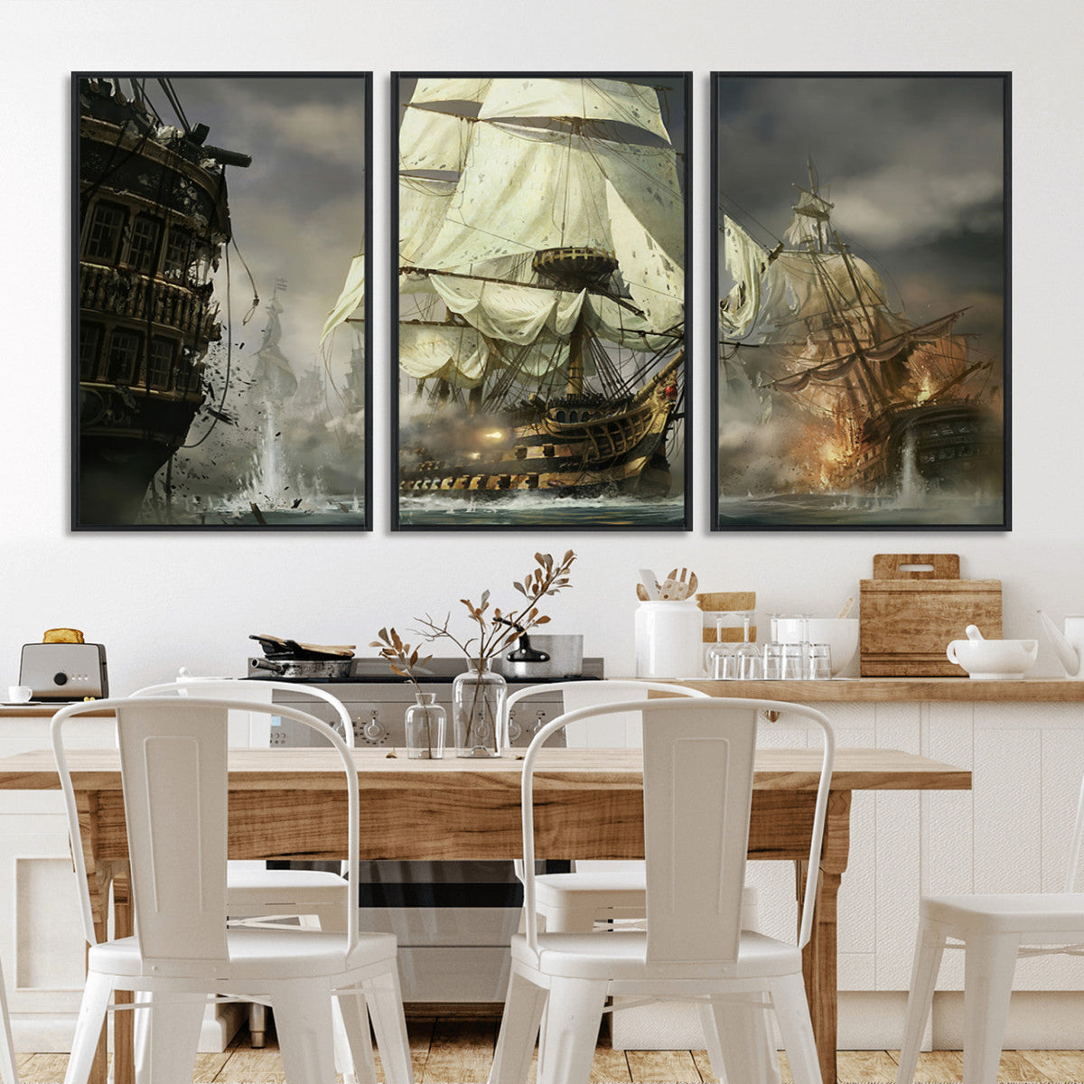 Pirate Ship War Wall Art Canvas Print
