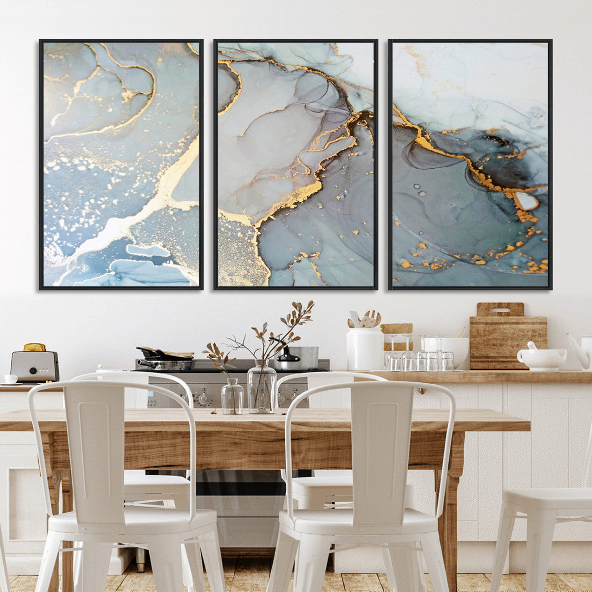 Large Abstract Marble Wall Art Canvas Print for Living Room