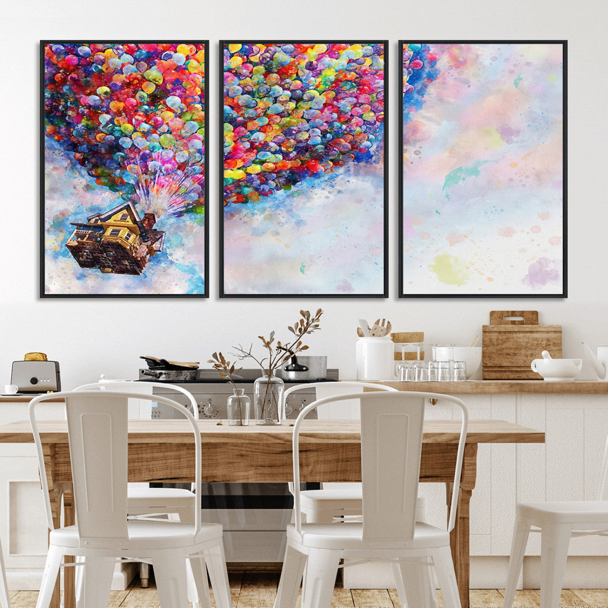 Don't Look Up Movie Canvas Wall Art - Vibrant Floating House