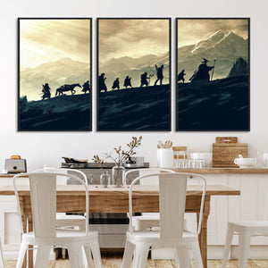 Fellowship Journey Wall Art – Fantasy Adventure Canvas Print