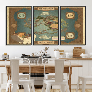 Avatar Wall Art: The Last Airbender Vintage Map - Wall Art