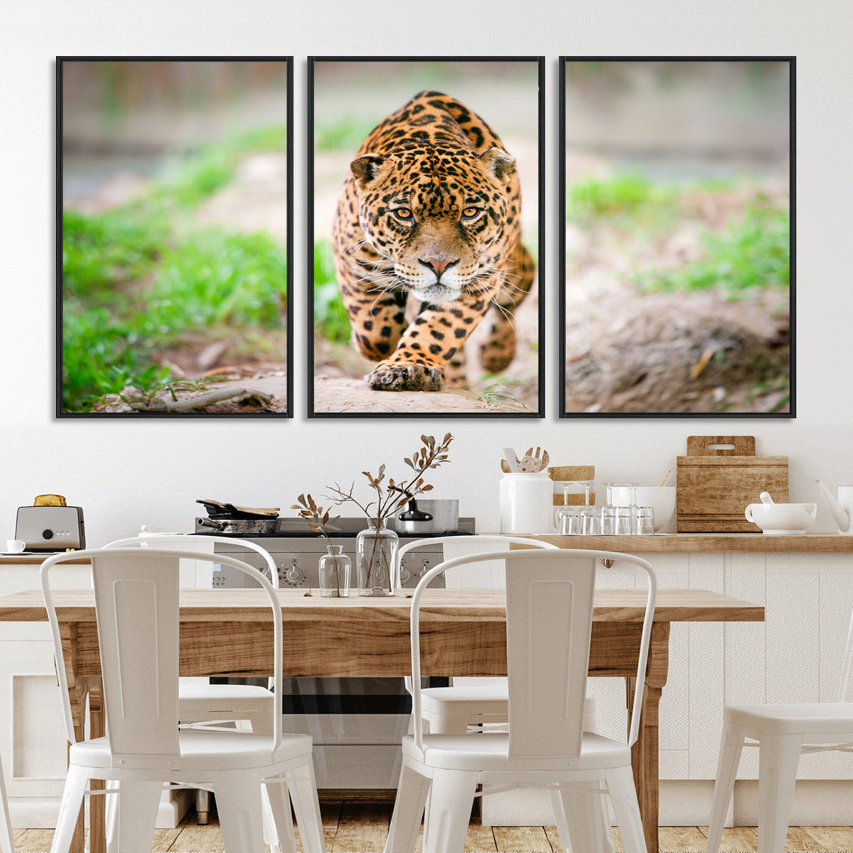 Leopard on the Prowl - Stunning Large Framed Leopard Wall