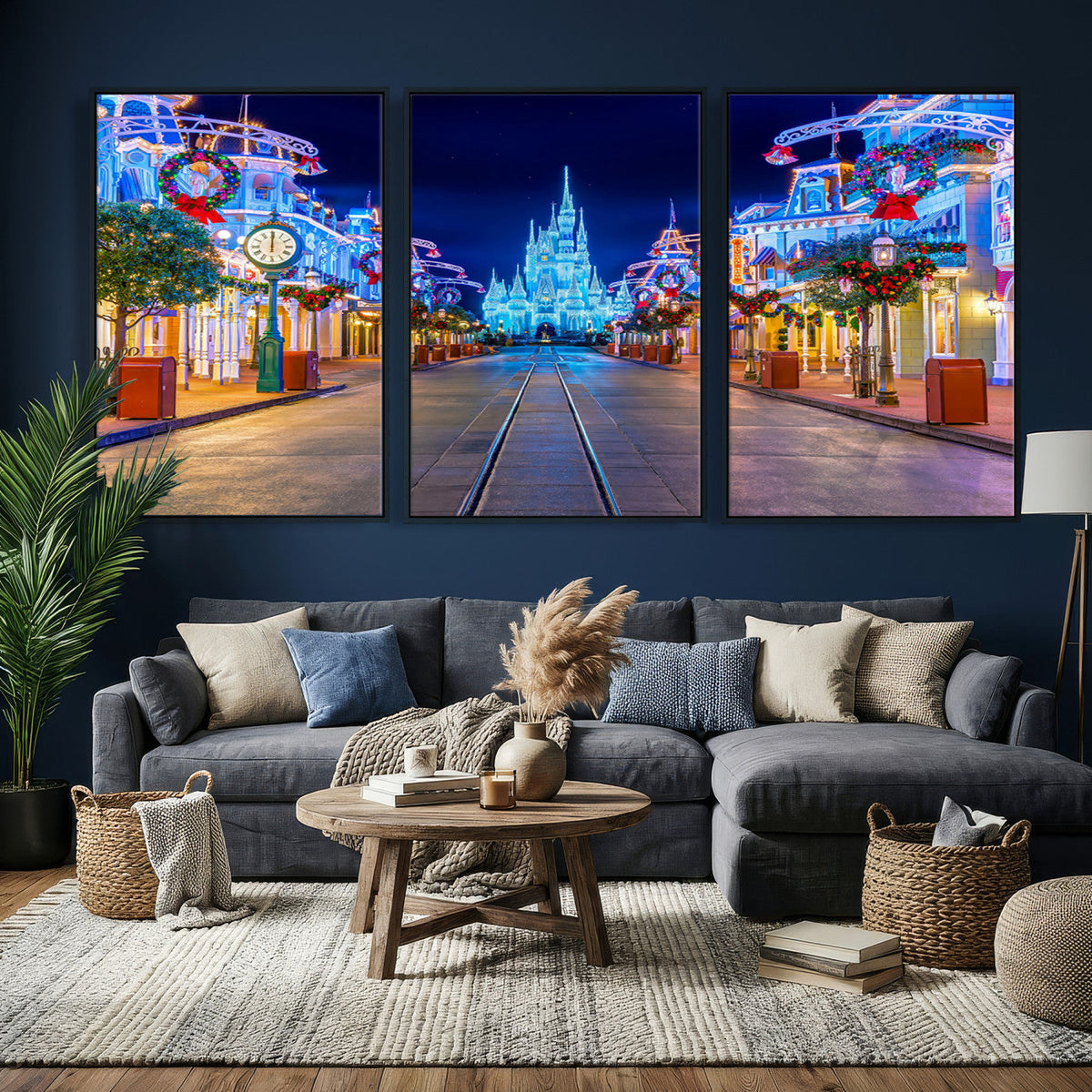 Disney Wall Art | Castle Large Wall Art Disney Magic Kingdom