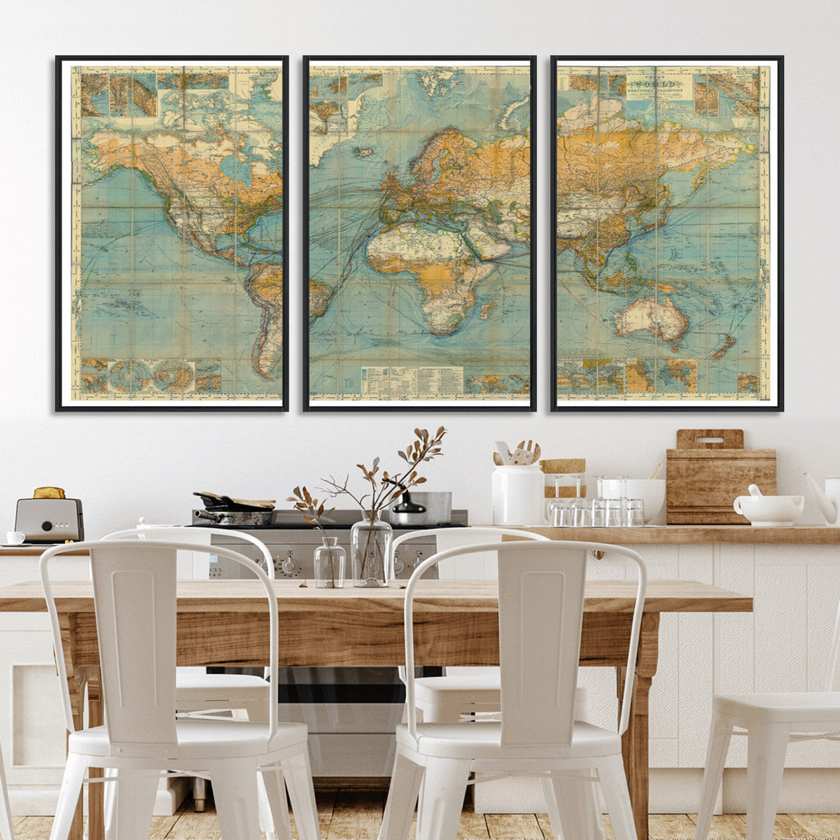 Push Pin World Map Canvas Print – Travel Tracker Wall Art