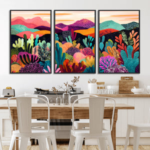 Abstract Kusama Print - Landscape Canvas Wall Art Print -