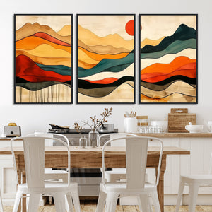 Mid Century Wall Art Print  - Abstract Woodland Print -