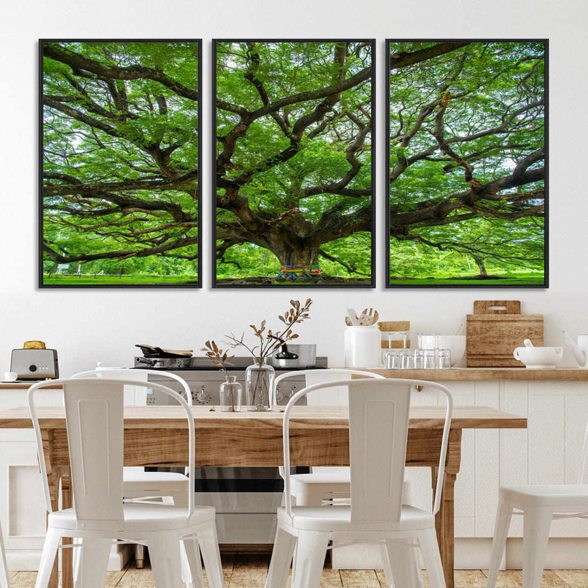 Oak Tree Wall Art Print, Forest Canvas Wall Art for Home and