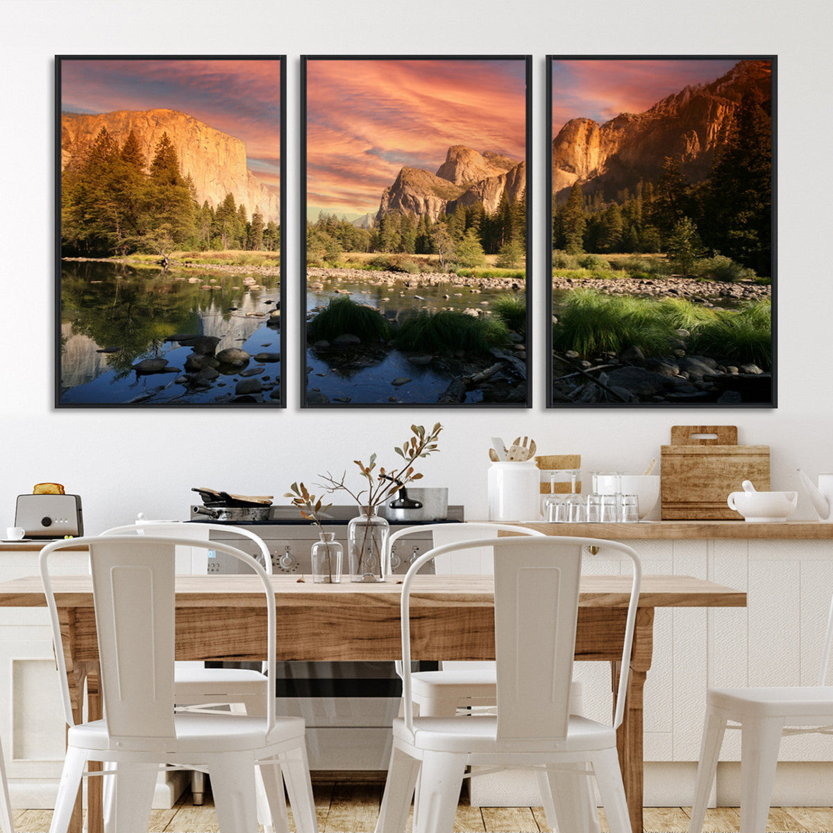 Yosemite Valley Wall Art, El Capitan Sunset Canvas Print,