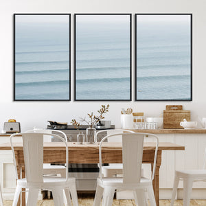 Ocean Waves Wall Art Canvas Print – Framed Solo Surfer Wave