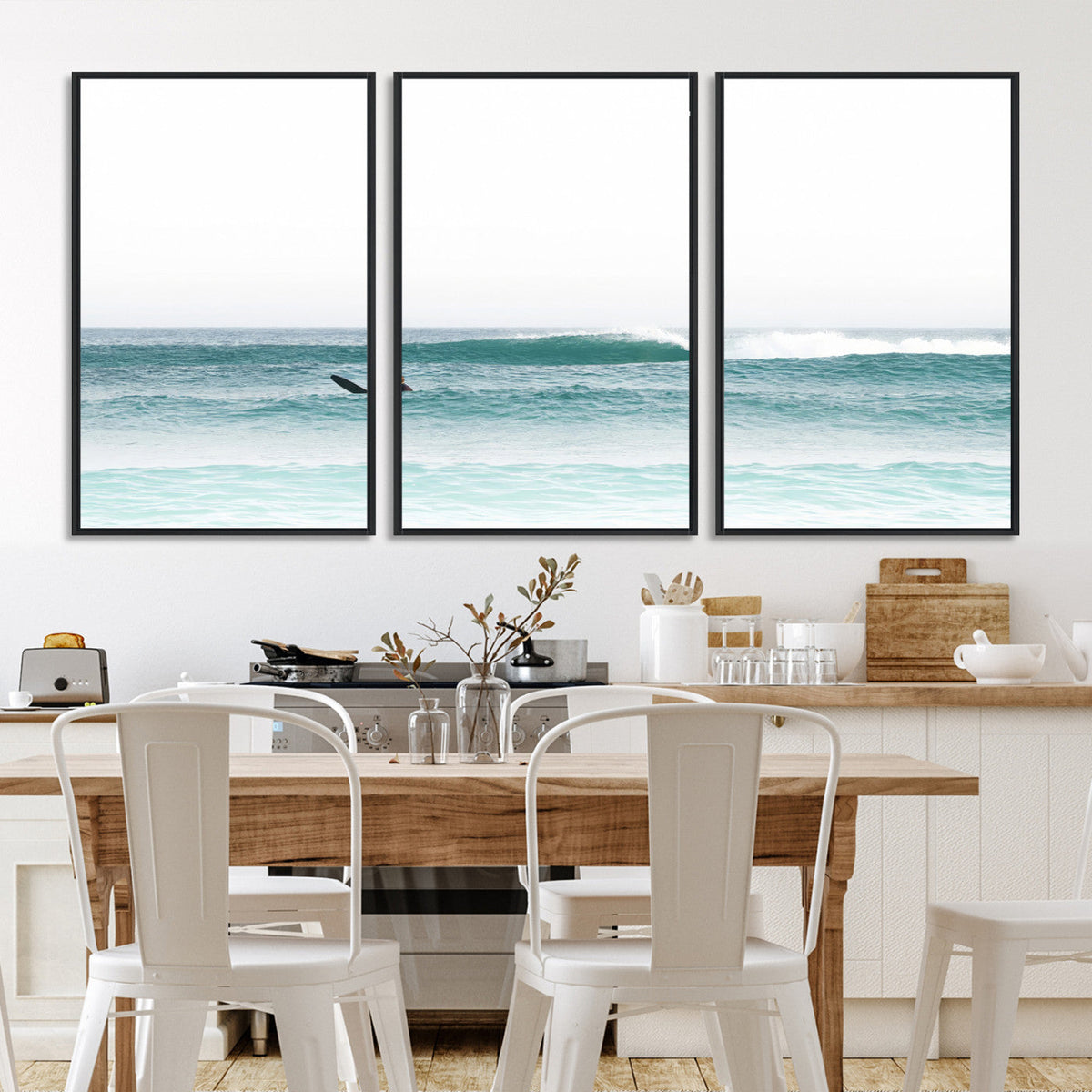 Surfing Wall Art Canvas Print – Framed Ocean Waves