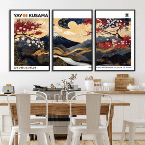 Modern Mount Fuji Wall Art Canvas Print – Framed Abstract