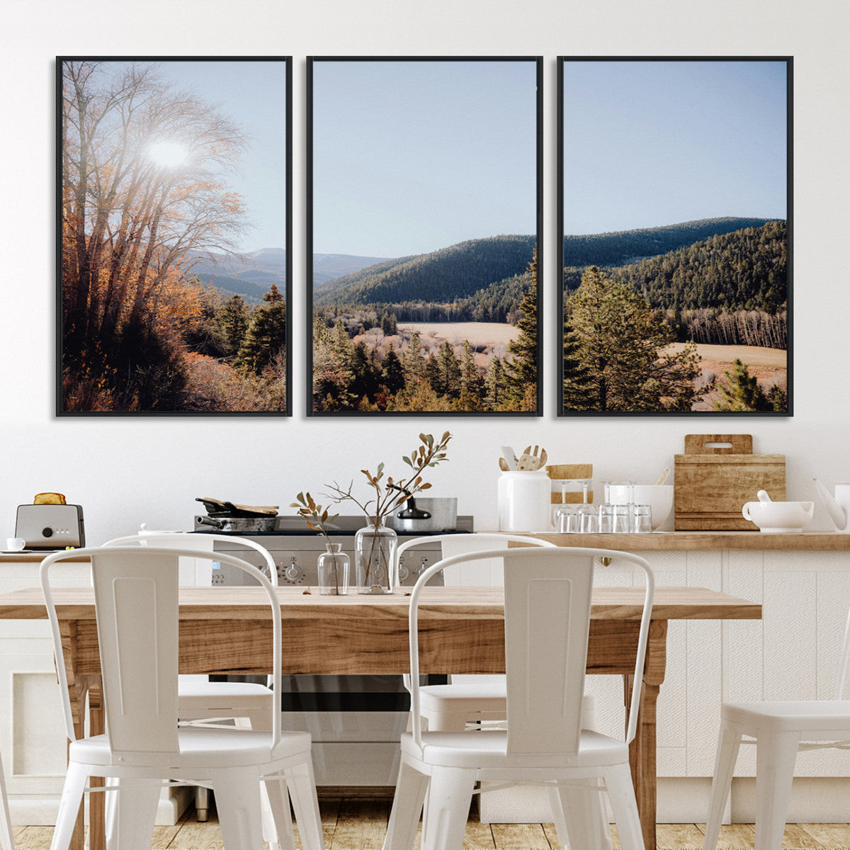 Rustic Landscape Wall Art Canvas Print – Serene Valley Scene