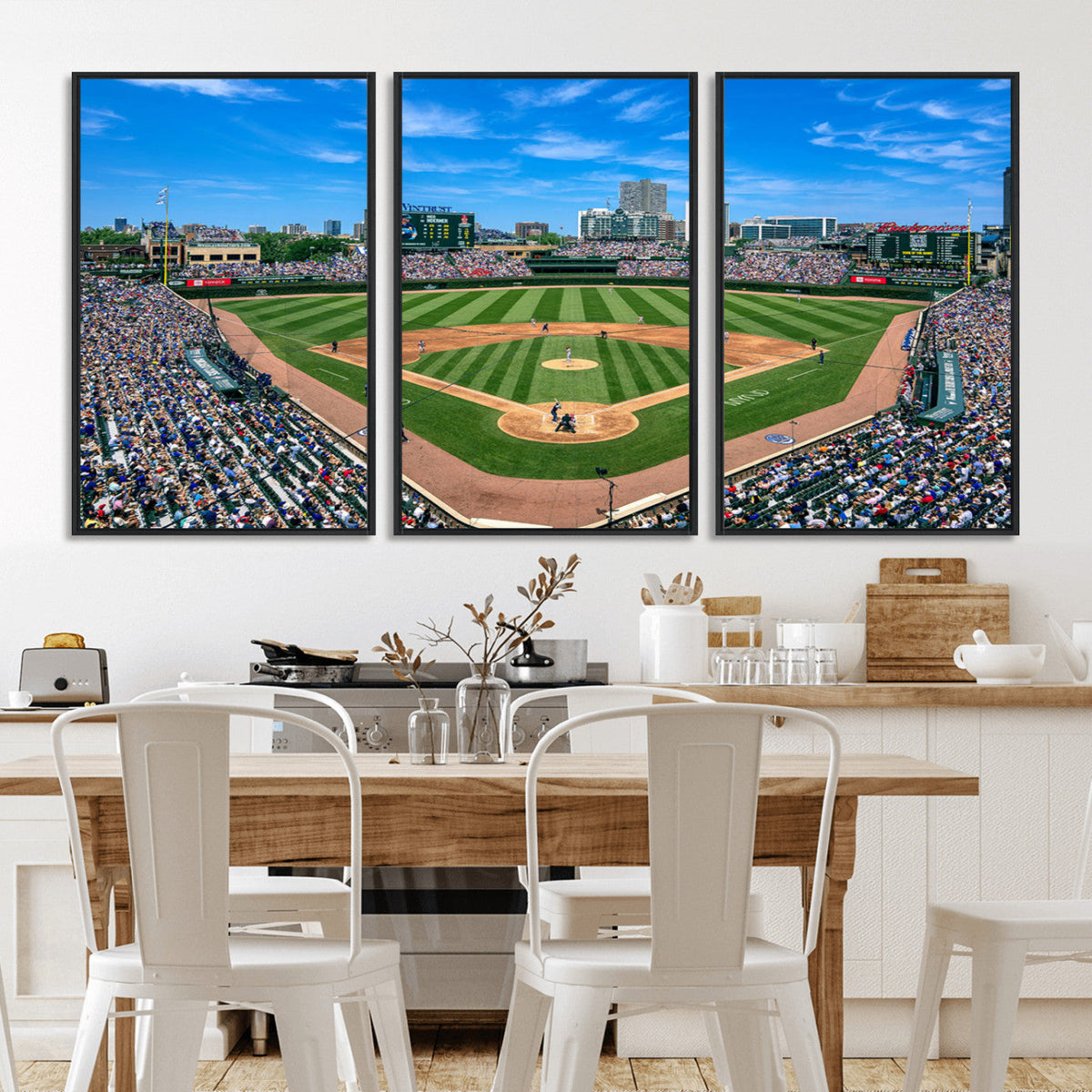 Wrigley Field Baseball Stadium Canvas Wall Art – Packed