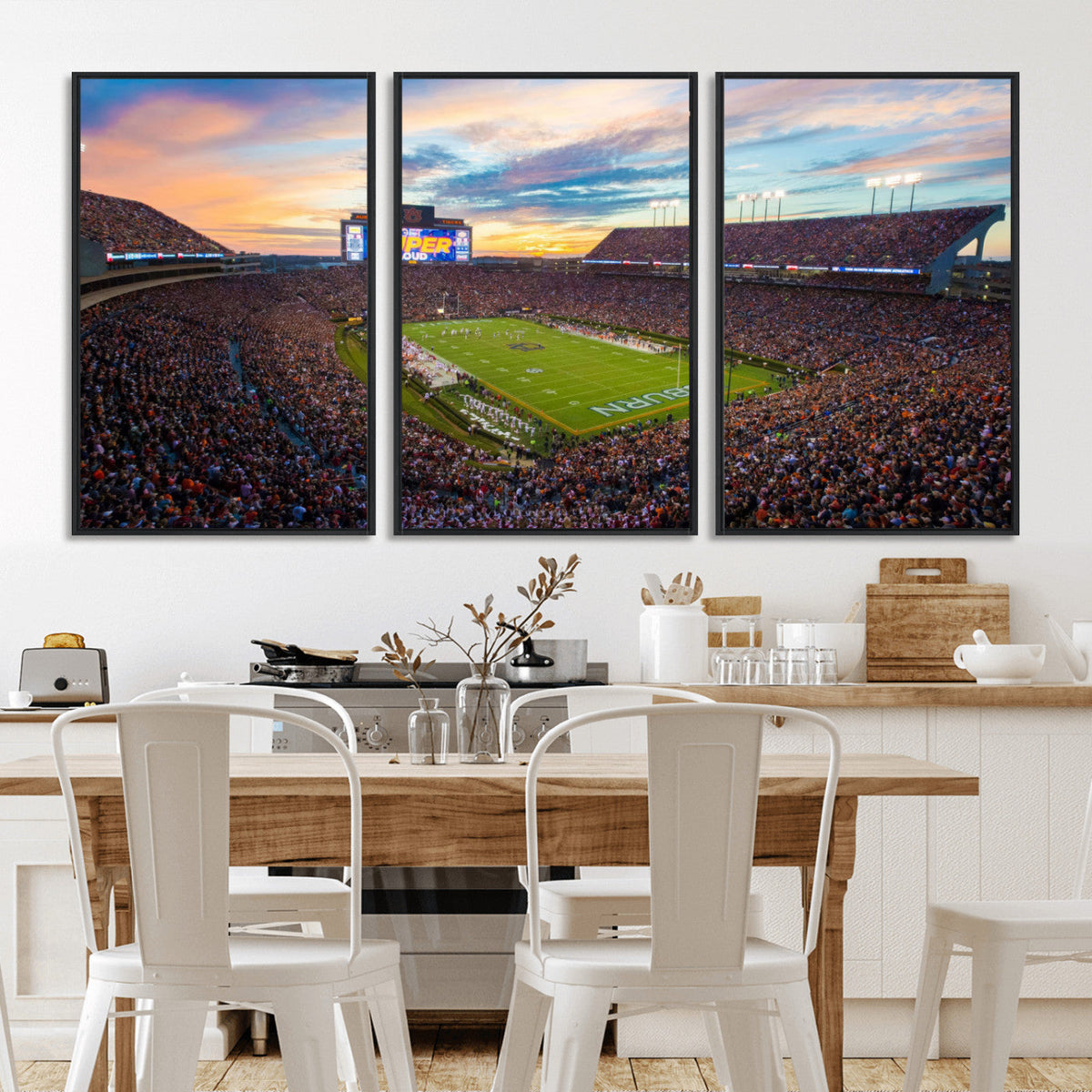 Jordan-Hare Stadium Wall Art Canvas Print, Football Stadium