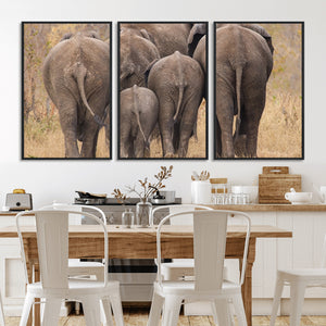 Wild Elephant Wall Art Canvas Print
