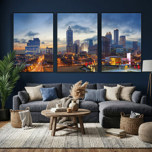 Atlanta Skyline Wall Art Canvas Print, Atlanta Downtown