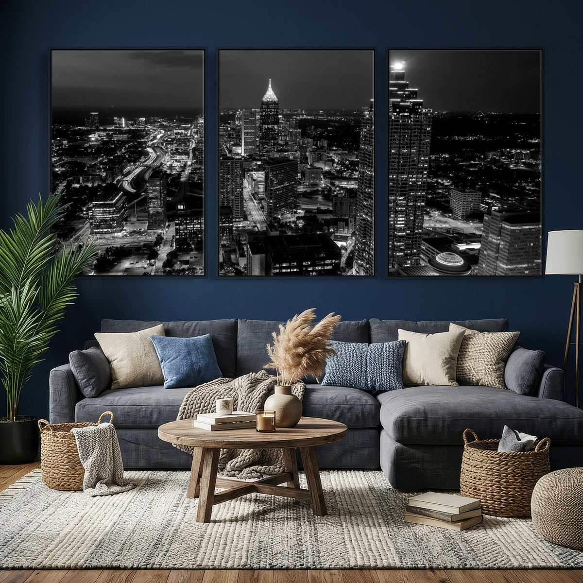 Atlanta Skyline Wall Art Canvas Print, Atlanta Downtown