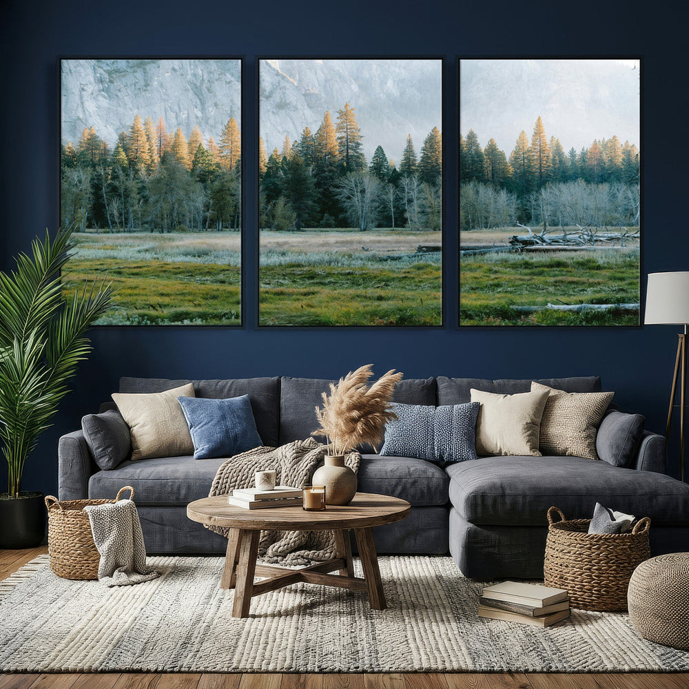Forest Meadow Wall Art Canvas Print, Pine Tree Landscape