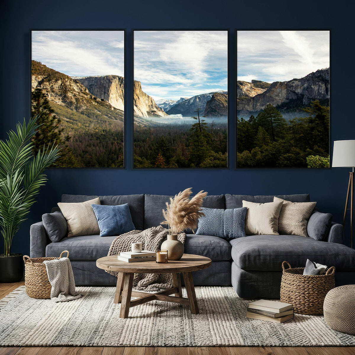 Yosemite Valley Mountain Wall Art Canvas Print, Granite